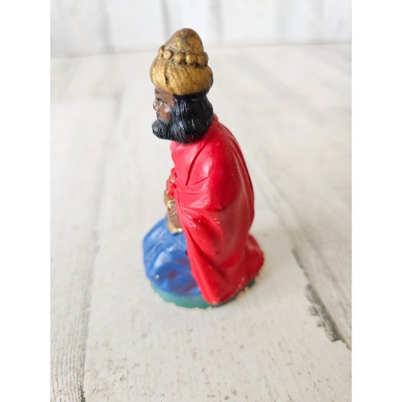 Vintage wiseman United States chalkware incense nativity village Xmas - Picture 2 of 9